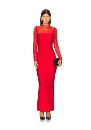Herve Leger The Ella Gown in Red. Size L. Also in XS, M.