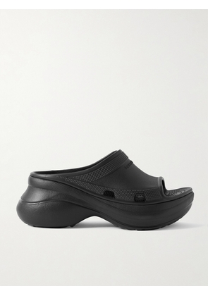 Balenciaga - + Crocs Pool Perforated Rubber Slides - Black - IT35,IT36,IT37,IT38,IT39,IT40,IT41