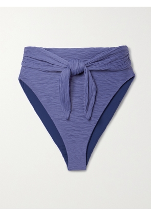MARA HOFFMAN - Goldie Recycled Stretch-matelassé Bikini Briefs - Blue - XS,S,M,L,XL,2XL,3XL