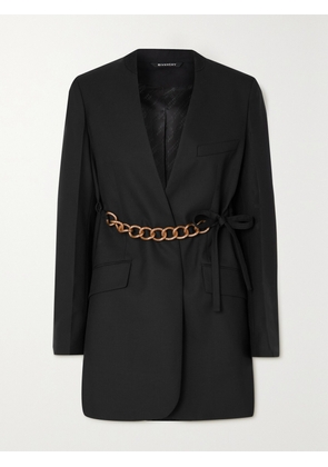 Givenchy - Chain-embellished Wool Wrap Blazer - Black - FR 34,FR 36,FR 38,FR 40,FR 42,FR 44