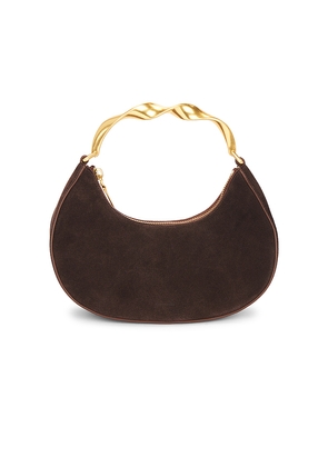 SIMKHAI Nixi Twist Handle Bag in Brown.