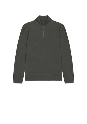 Faherty Textured Knit Quarter Zip Sweater in Charcoal. Size M. Also in S.