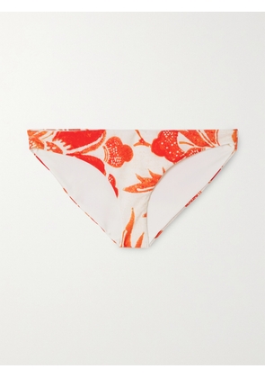 MARA HOFFMAN - Zoa Floral-print Bikini Briefs - Red - x small,small,medium,large,x large