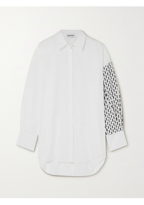PARTOW - Hugo Printed Cotton-poplin Shirt - White - US0,US2,US4,US6,US8,US10,US12