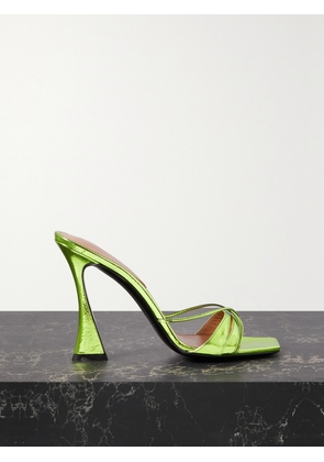 D'ACCORI - Lust Metallic Leather Mules - Green - IT36,IT36.5,IT37,IT37.5,IT38,IT38.5,IT39,IT39.5,IT40,IT40.5,IT41,IT41.5,IT42