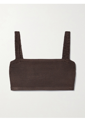 Calle Del Mar - Stretch-knit Bralette - Brown - small,medium,large