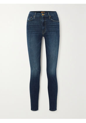 Mother - Looker Distressed High-rise Skinny Jeans - Blue - 23,24,25,26,27,28,29,30,31,32