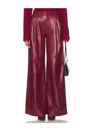 SIMKHAI Kobie Pant in Burgundy. Size 0. Also in 2, 4, 6.