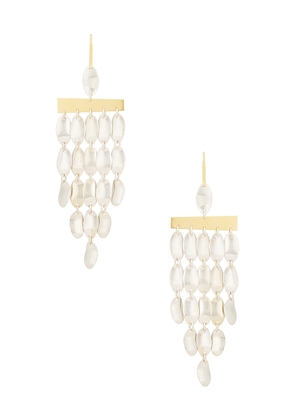 Isabel Marant Ailys Fringe Earrings in Metallic Silver.