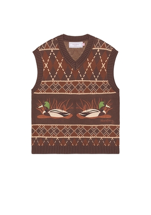 House of Sunny Ripples Vest in Brown. Size L. Also in S, M, XL/1X.