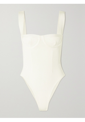 HAIGHT - Gaia Stretch-knit Underwired Swimsuit - Off-white - small,medium,large