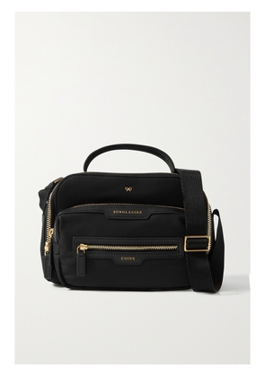 Anya Hindmarch - + Net Sustain Leather-trimmed Recycled Shell Shoulder Bag - Black - One size