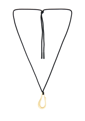 Jenny Bird Egret Rope Necklace in Metallic Gold.
