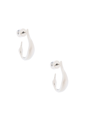 Jenny Bird Mini Colette Hoops in Metallic Silver.