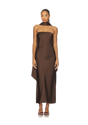 House of Harlow 1960 x REVOLVE Mel Midi Dress in Chocolate. Size M. Also in S, XS.