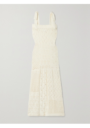 Zimmermann - Anneke Pointelle-knit Cotton Midi Dress - Cream - 00,1,2,3,4