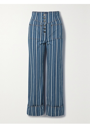 Ulla Johnson - Marlowe Striped High-rise Wide-leg Jeans - Blue - US00,US0,US2,US4,US6,US8,US10,US12