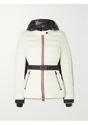 Moncler Grenoble - Bruche Belted Two-tone Quilted Down Ski Jacket - White - 01,2,3,4,5