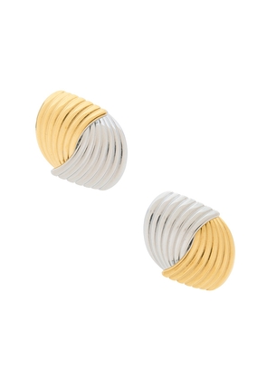 Galley Los Angeles Bruer Earrings in Metallic Gold,Metallic Silver.