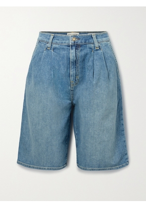 Nili Lotan - Julie Pleated Denim Shorts - Blue - 24,25,26,27,28,29,30