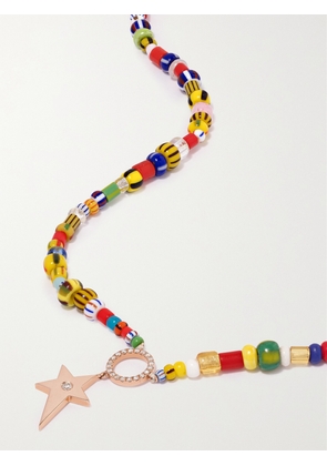 Diane Kordas - 18-karat Rose Gold, Bead And Diamond Necklace - One size