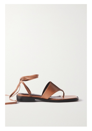 STAUD - Alexandre Lace-up Leather Sandals - Brown - IT35,IT36,IT37,IT38,IT39,IT40,IT41,IT42