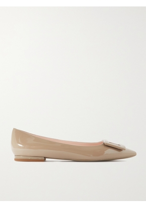 Roger Vivier - Gommettine Patent-leather Point-toe Flats - Brown - IT34,IT34.5,IT35,IT35.5,IT36,IT36.5,IT37,IT37.5,IT38,IT38.5,IT39,IT39.5,IT40,IT40.5,IT41,IT41.5,IT42