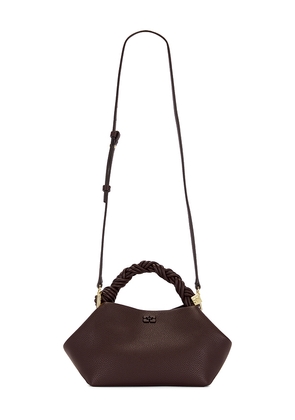 Ganni Small Grained Bou Bag in Brown.