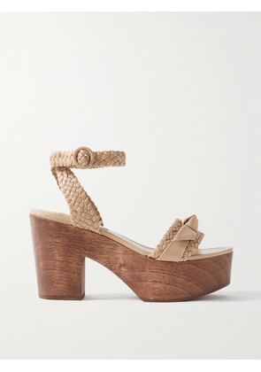 ALEXANDRE BIRMAN - Clarita Braided Leather Platform Sandals - Neutrals - IT35,IT36,IT36.5,IT37,IT37.5,IT38,IT38.5,IT39,IT39.5,IT40,IT40.5,IT41,IT42