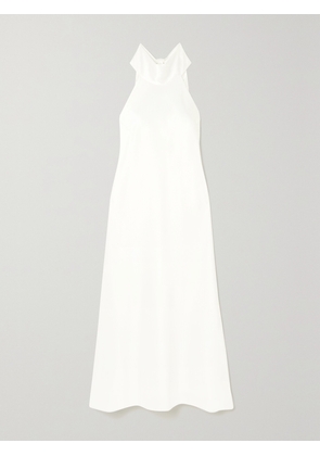 Galvan - Sienna Halterneck Satin Midi Dress - White - FR 34,FR 36,FR 38,FR 40,FR 42,FR 44