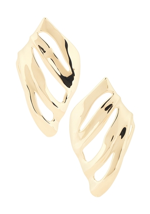 Jenny Bird Kites Earrings in Metallic Gold.