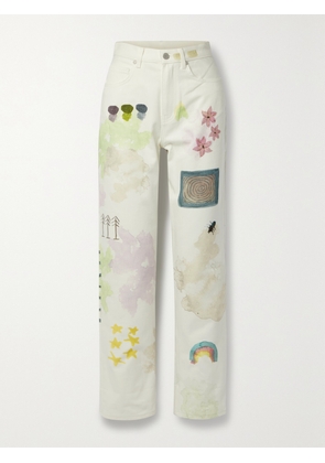 MCQ ALEXANDER MCQUEEN - Grow Up Printed High-rise Straight-leg Jeans - Ecru - 24,25,26,27,28,29,30,31