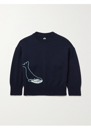 THE ROW KIDS - Whale Embroidered Cashmere Sweater - Blue - 6 years,4 years,10 years,2 years,8 years