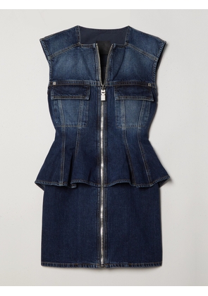 Givenchy - Denim Peplum Mini Dress - Blue - FR 34,FR 36,FR 38,FR 40,FR 42