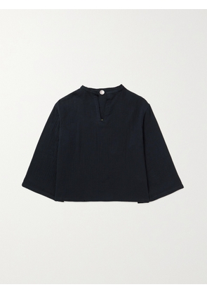 THE ROW KIDS - Elin Frayed Cotton-gauze Top - Gray - 2 years,8 years,6 years,4 years,10 years