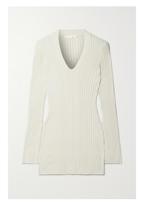 Skin - Mai Ribbed Cotton And Cashmere-blend Tunic - Cream - x small,small,medium,large,x large