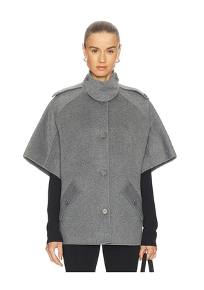 SIMKHAI Jones Cape Jacket in Grey. Size L. Also in M, S, XS.
