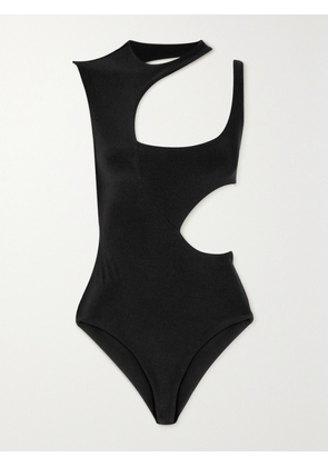 A.W.A.K.E. MODE - Cutout Stretch-jersey Bodysuit - Black - x small,small,medium,large,x large