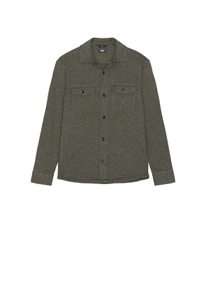 Faherty Inlet Knit Cpo Shirt in Olive. Size L. Also in S, M.
