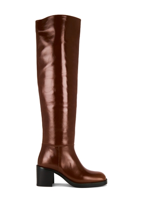Jeffrey Campbell Vinyl Boot in Tan. Size 10. Also in 6, 6.5, 7, 7.5, 8, 8.5, 9, 9.5.