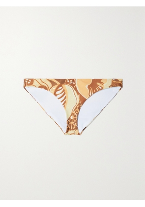 MARA HOFFMAN - Zoa Printed Recycled Bikini Briefs - Yellow - x small,small,medium,large,x large