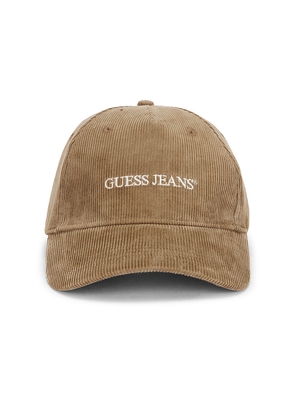 Guess Jeans Corduroy Hat in Brown.