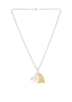 Jenny Bird Twin Heart Necklace in Multi.