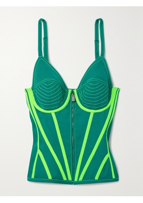 Christopher John Rogers - Crepe Bustier Top - Green - US0,US2,US4,US6,US8,US10