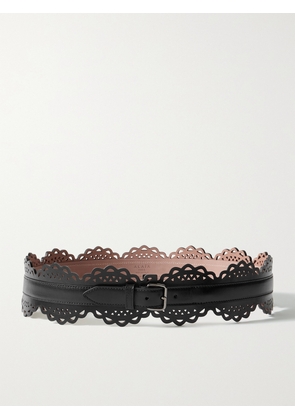 Alaïa - Laser-cut Leather Belt - Black - 60,65,70,75,80,85