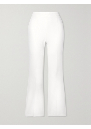 SAFIYAA - Mari Pleated Stretch-crepe Flared Pants - Ivory - FR 34,FR 36,FR 38,FR 40,FR 42,FR 44,FR 46