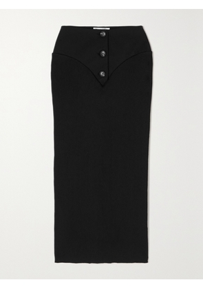 RENAISSANCE RENAISSANCE - Jersey And Twill Midi Skirt - Black - FR 36,FR 38,FR 40,FR 42,FR 44