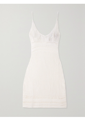 LOEWE - + Paula's Ibiza Crochet-knit Mini Dress - Off-white - x small,small,medium,large