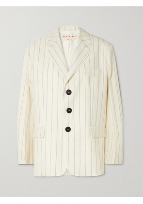 Marni - Pinstriped Wool Blazer - Ivory - IT36,IT38,IT40,IT42,IT44,IT46,IT48