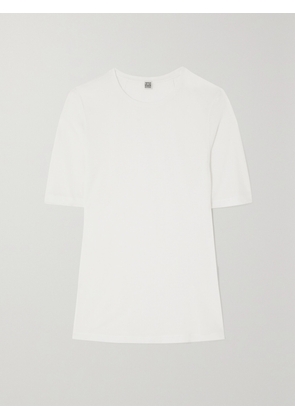 TOTEME - Modal And Cashmere-blend T-shirt - Off-white - xx small,x small,small,medium,large